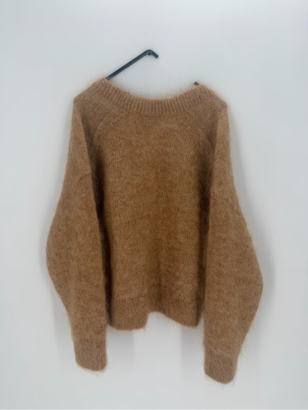 Cos Mohair Wool Blend V Neck Cardigan In Camel Melange - Picture 5 of 7